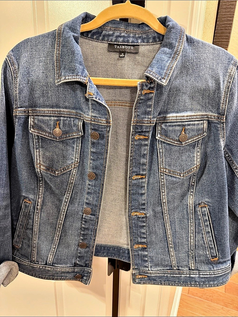 Talbots Classic Denim Jacket Blue Medium- never worn